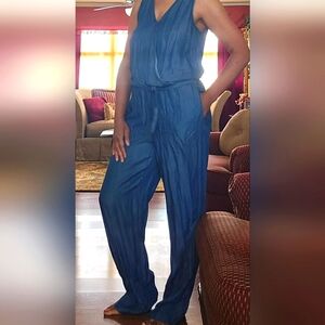 Chamber denim, Tall length Jumpsuit, size XL